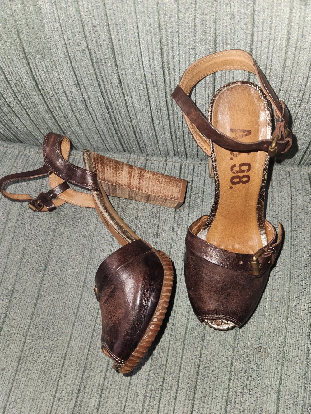 🍉A.S.98 High Heel Sandals with Ankle Strap